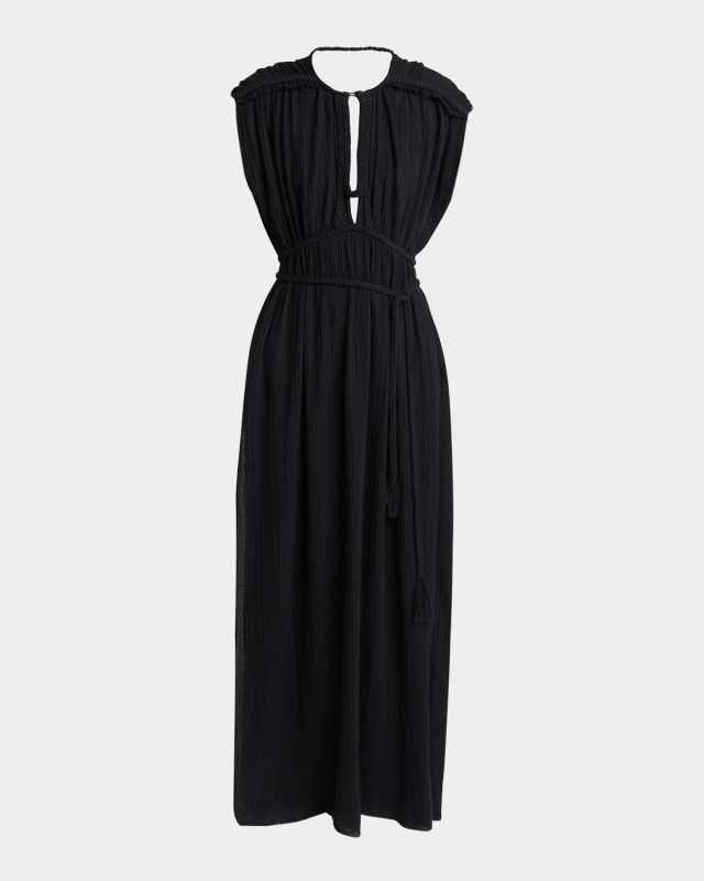 Joya Braid Gathered Backless Maxi Dress
